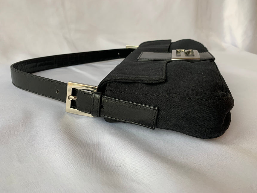 Sold FENDI Baguette Black Cloth
