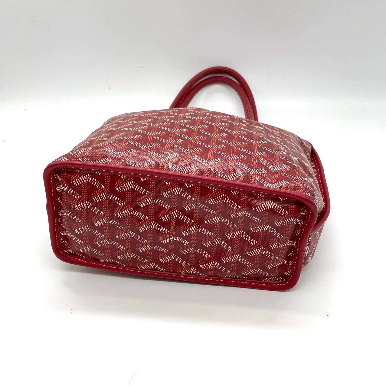 Sold Goyard Anjou Mini Tote Red/Maroon/Burgundy leather