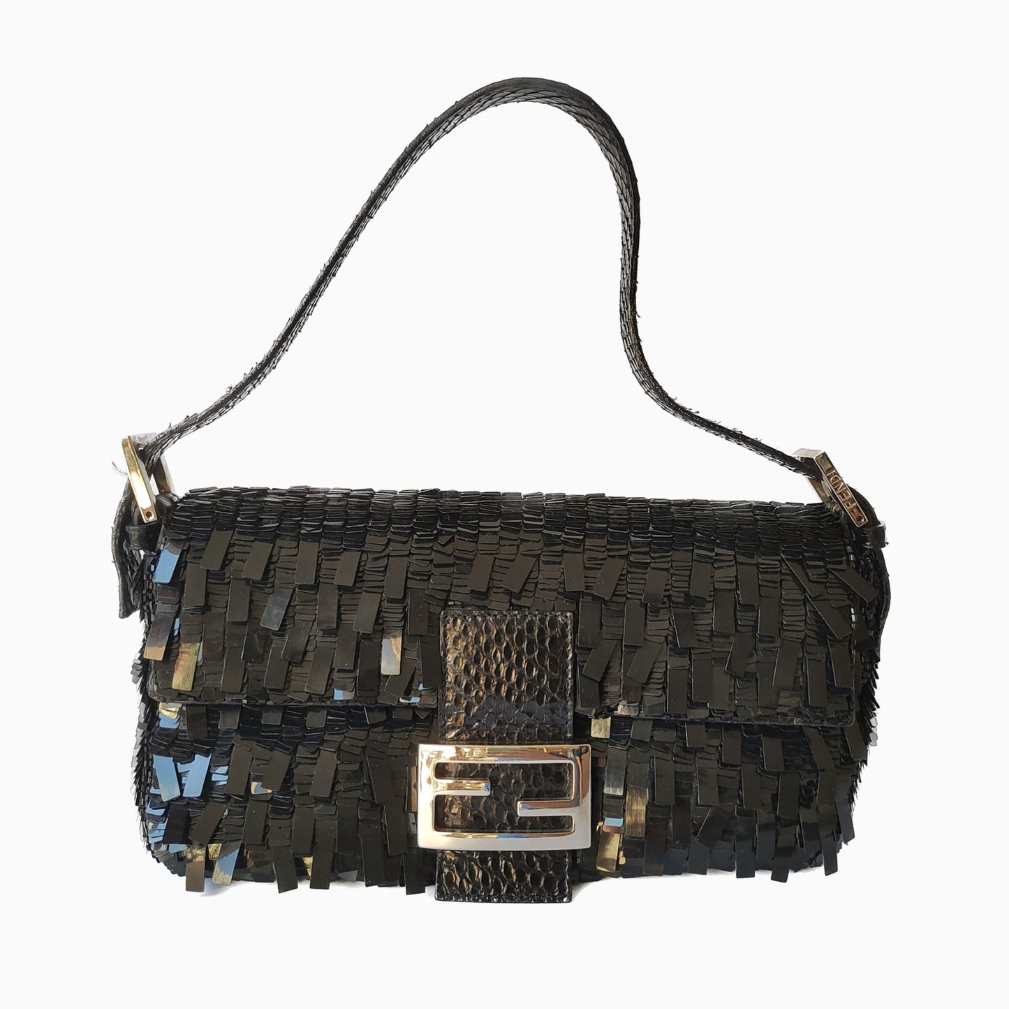 Sold Fendi Baguette Glitter black sequins-Luxbags