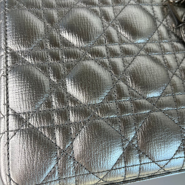 Sold  Lady Dior ABCdior Small Silver Cannage Lambskin Handbag