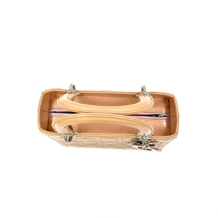 Sold Lady Dior Medium Pink Patent Leather