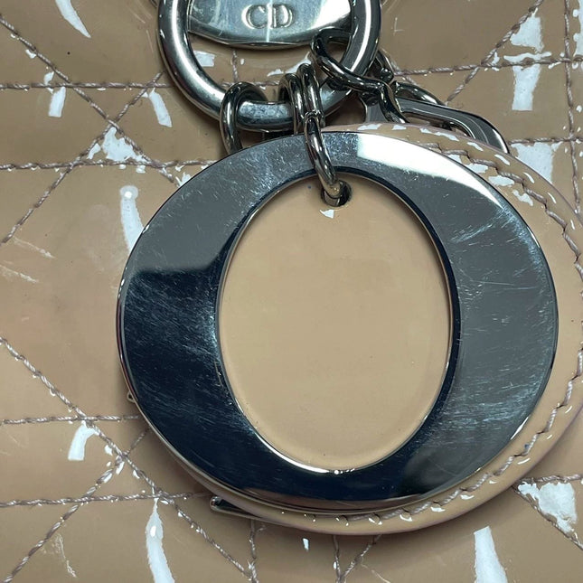 Sold Lady Dior Medium Pink Patent Leather