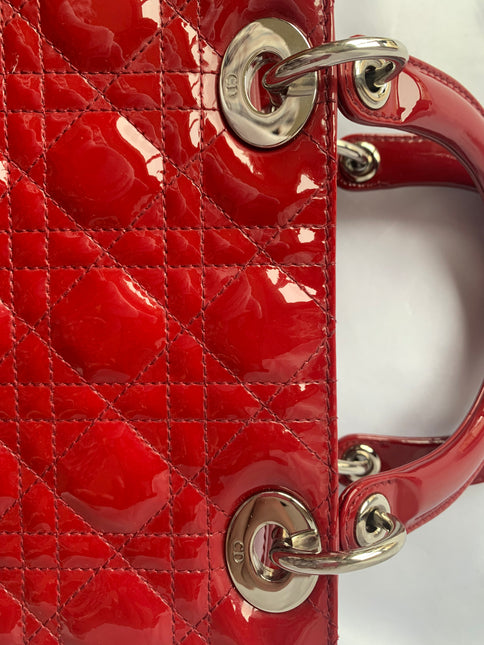 Sold Lady Dior Medium Red Patent Leather (France)