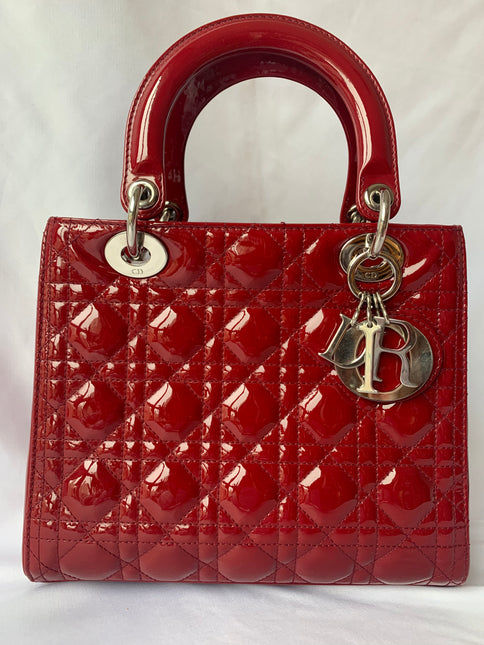 Sold Lady Dior Medium Red Patent Leather (France)