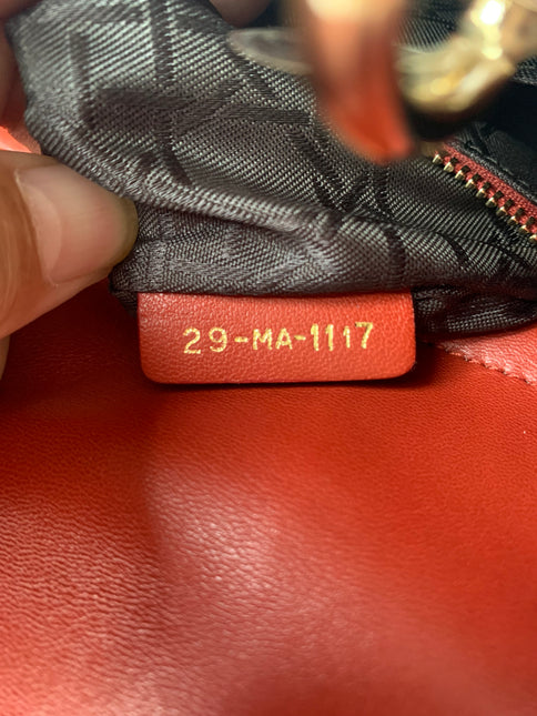 Sold Lady Dior Small My Abcdior Red Lambskin Cannage Leather