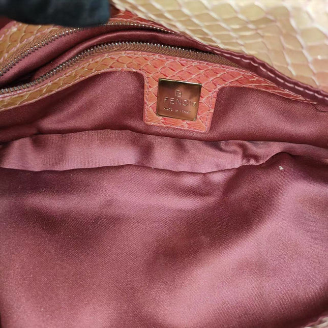 Sold Fendi Baguette Little Mermaid Glitter Pink circle sequins