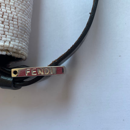 Sold Fendi Mamma Baguette White Glitter Beads