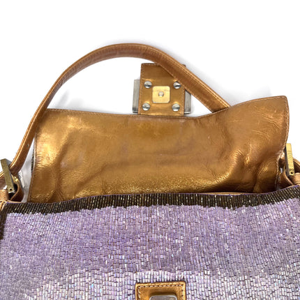 Sold FENDI Baguette Glitter beads Lilac