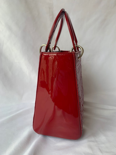Sold Lady Dior Medium Red Patent Leather (France)