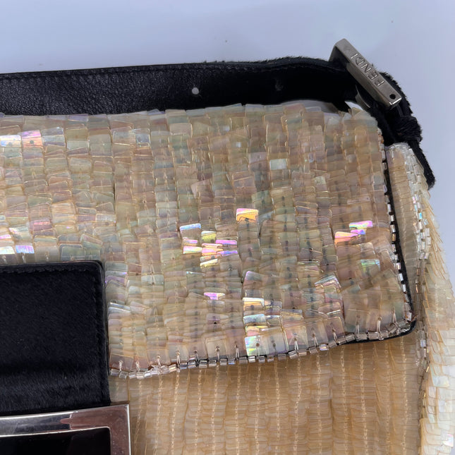 Sold Fendi Baguette in Cream Gold sequins