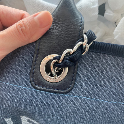 Sold Chanel Deauville Tote Denim Medium