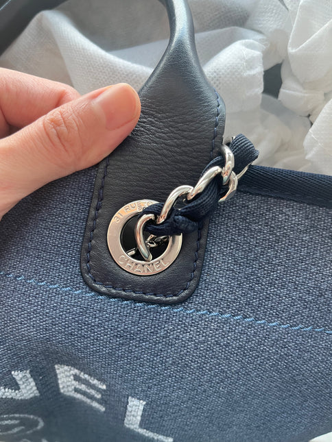 Sold Chanel Deauville Tote Denim Medium