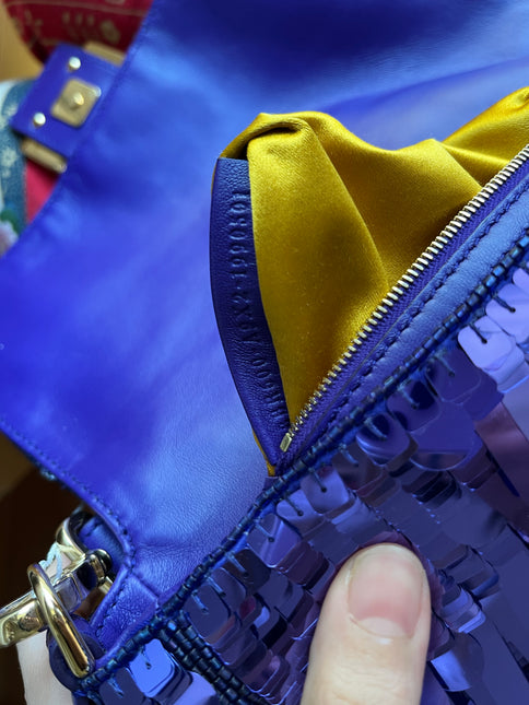 Fendi Baguette Purple Glitter Sequins Sex and City