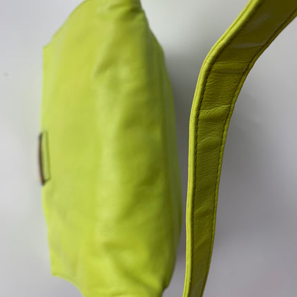 Sold Fendi Mamma Baguette Lime green lambskin leather