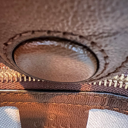 Sold Gucci 1956 horsebit chain tote in monogram canvas and brown leather