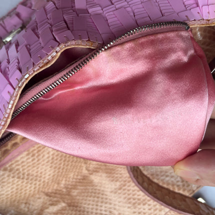 Sold Fendi Baguette Glitter Pink square sequins