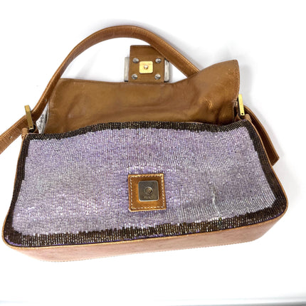 Sold FENDI Baguette Glitter beads Lilac