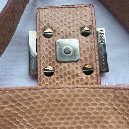 Sold Fendi Baguette Glitter Pink square sequins