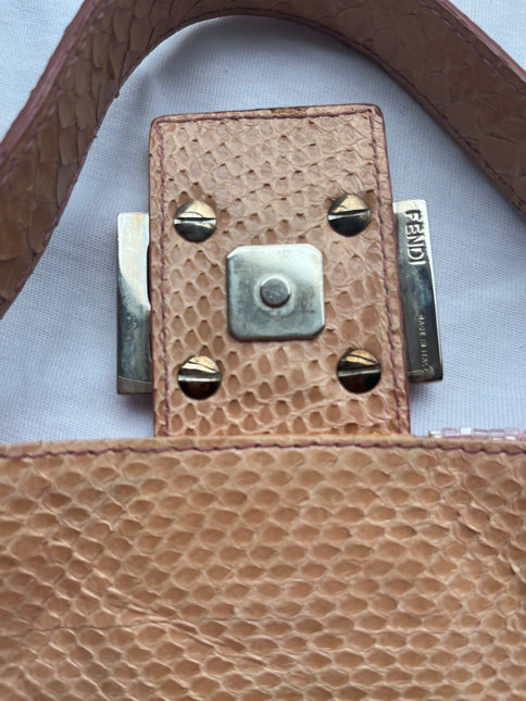 Sold Fendi Baguette Glitter Pink square sequins