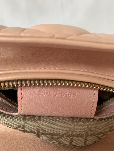 Sold Lady Dior Pink Cannage Leather Medium