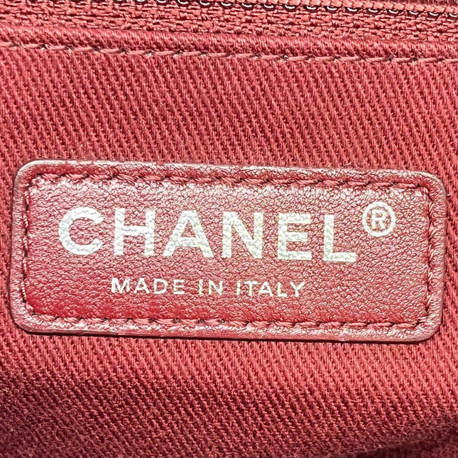 Sold Chanel Deauville Tote Red Denim Small