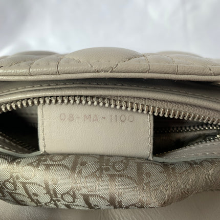 Sold Lady Dior Large Grey Leather handbag with strap