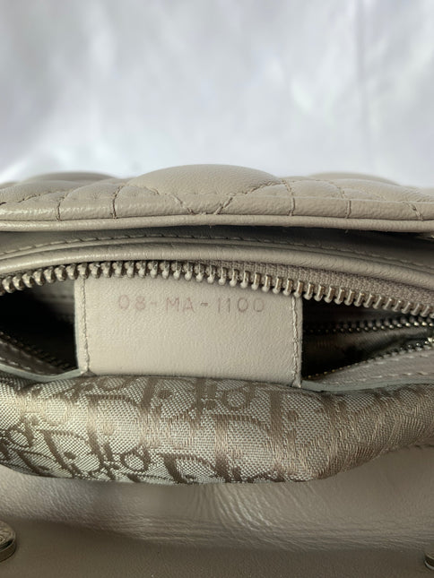 Sold Lady Dior Large Grey Leather handbag with strap