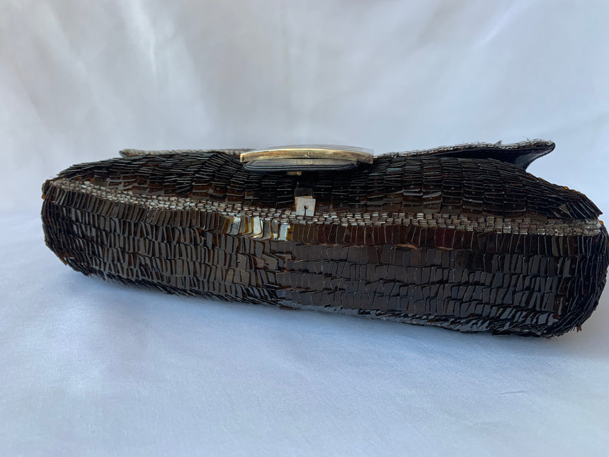 Sold FENDI Baguette chocolate brown sequins excellent condition