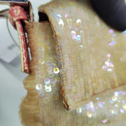 Sold Fendi Baguette Little Mermaid Glitter Pink circle sequins