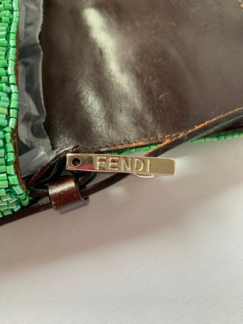 Sold Fendi Baguette Green beads Glitter