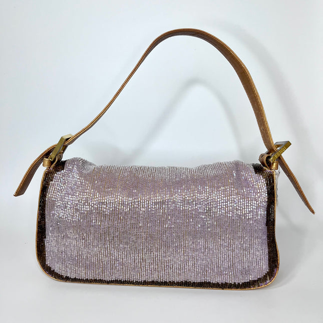 Sold FENDI Baguette Glitter beads Lilac
