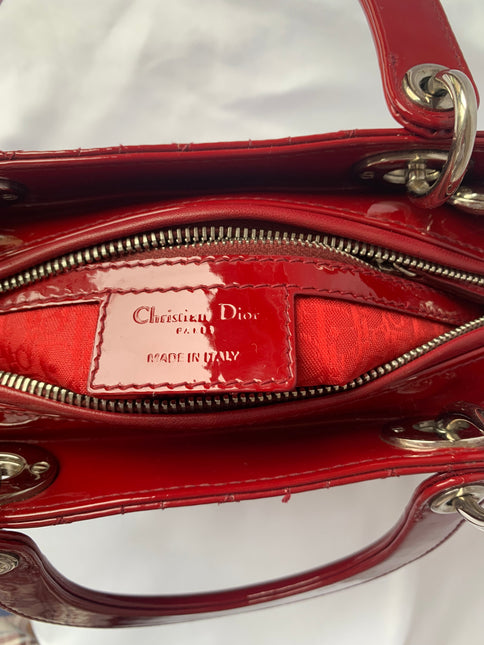 Sold Lady Dior Medium Red Patent Leather (France)