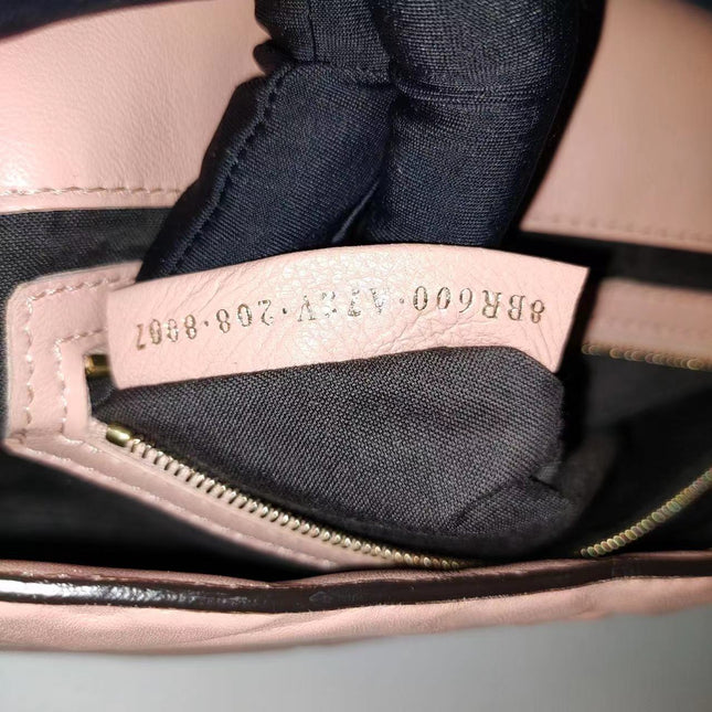 Sold FENDI Baguette Salmon Pink Leather 3D FF Motif Crossbody bag