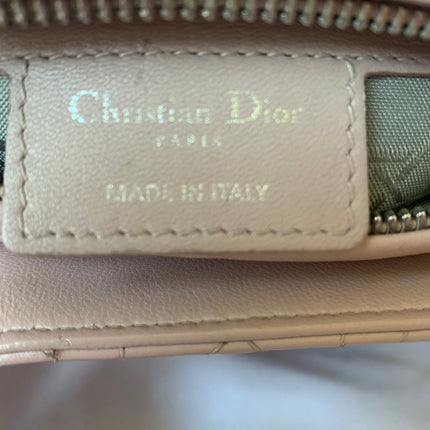 Sold Lady Dior Pink Cannage Leather Medium
