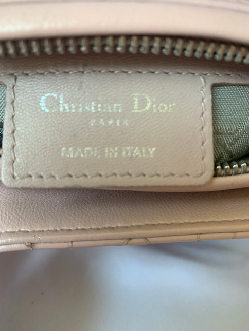 Sold Lady Dior Pink Cannage Leather Medium