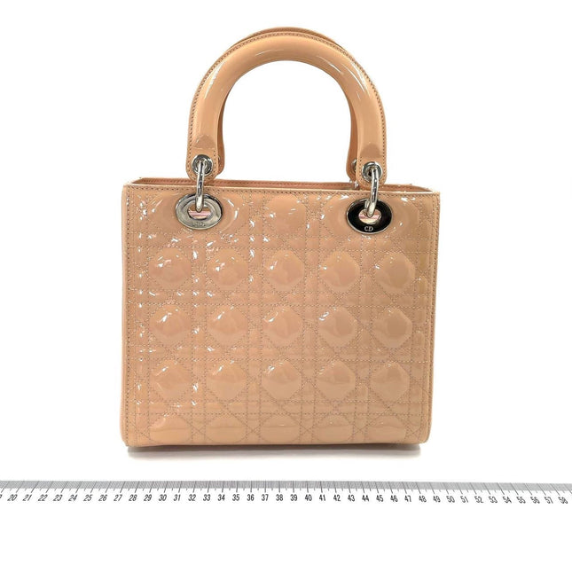 Sold Lady Dior Medium Pink Patent Leather