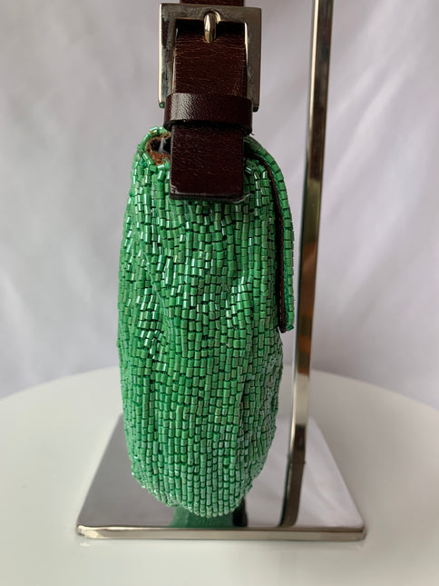 Sold Fendi Baguette Green beads Glitter