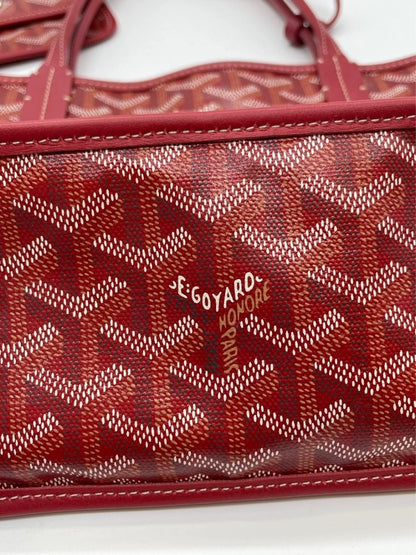 Sold Goyard Anjou Mini Tote Red/Maroon/Burgundy leather