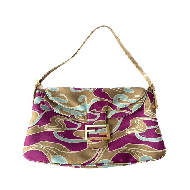 Sold FENDI Baguette Multicolor Silk with Psychedelic prints-Luxbags