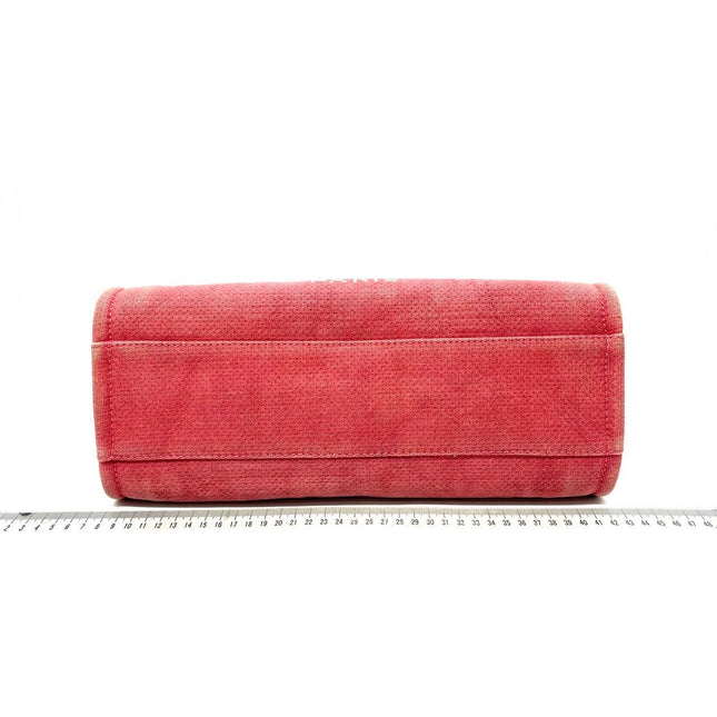 Sold Chanel Deauville Tote Red Denim Small