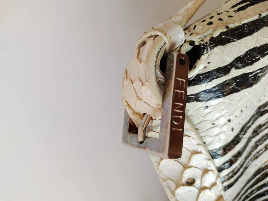 Sold Fendi Baguette in Python leather zebra print