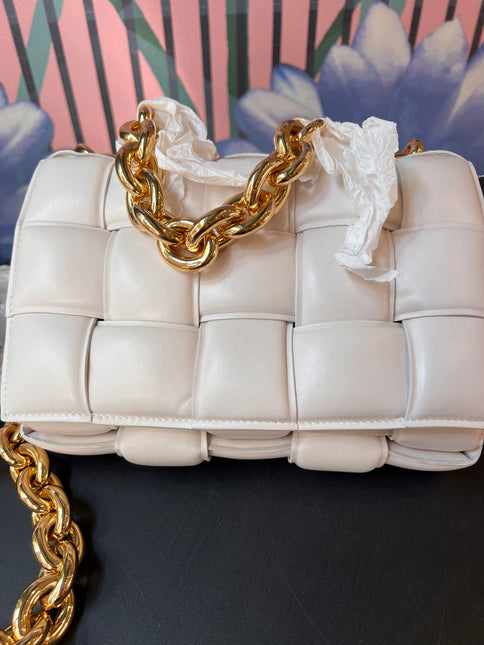 Sold Bottega Veneta Chain Cassete Ecru with gold chain