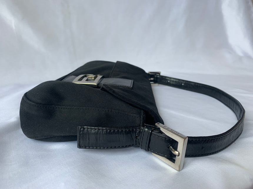 Sold FENDI Baguette Black Cloth Good Condition