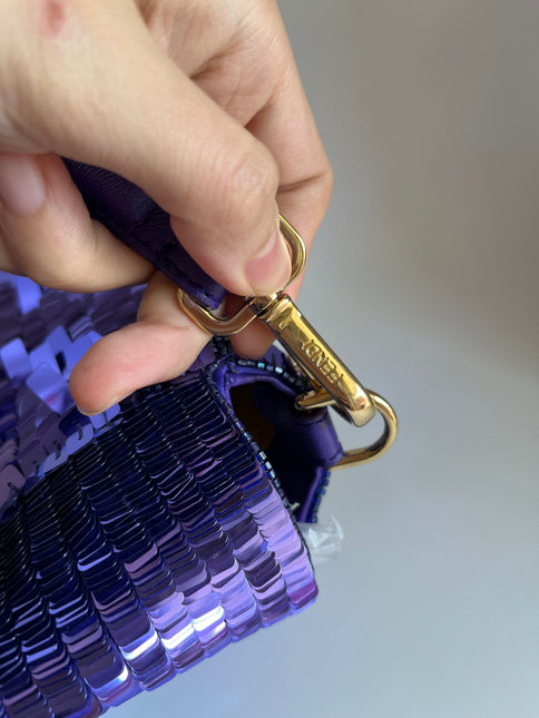 Fendi Baguette Purple Glitter Sequins Sex and City