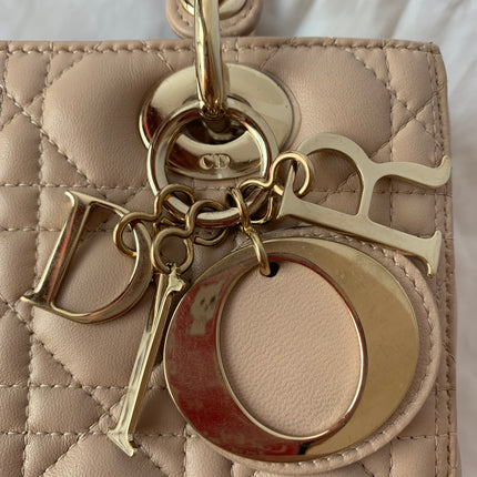 Sold Lady Dior Medium Bag Pink Cannage Leather
