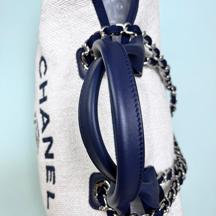 Sold Chanel Deauville Tote Medium White
