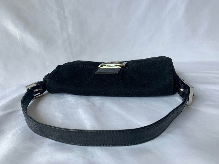 Sold FENDI Baguette Black Cloth Good Condition