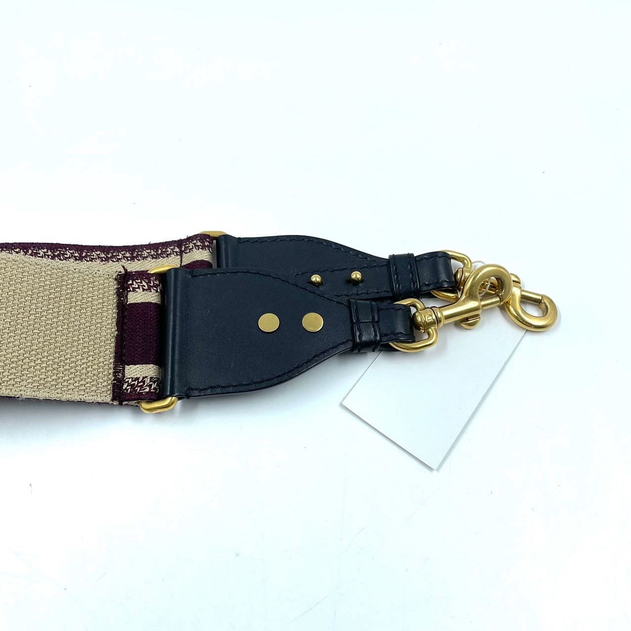 Dior Saddle Strap maroon canvas with Dior Logo