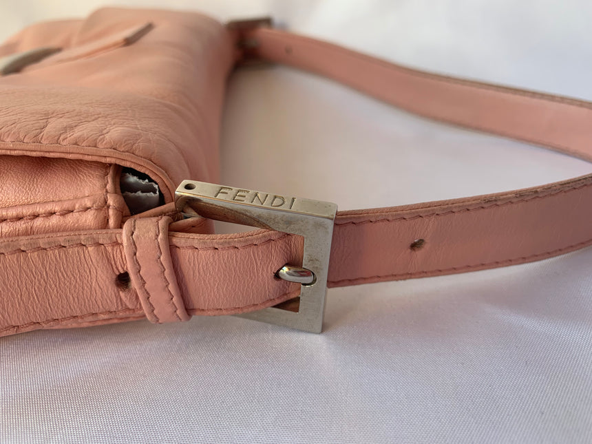 Sold FENDI Baguette Pink Lambskin Leather