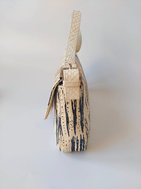 Sold Fendi Baguette in Python leather zebra print